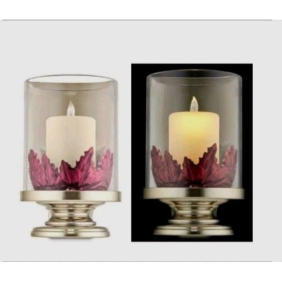 Bath & Body Works Wallflowers Plug Autumn Maple Leaf Glass Candle Light Holder - Picture 2 of 4